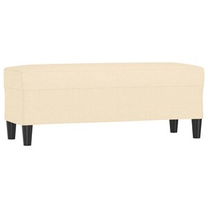 vidaXL Banc Crème 100x35x41 cm Tissu