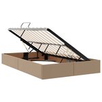 vidaXL Lit avec rangement et LED Cappuccino 120 x 190 cm Simili cuir