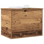 vidaXL Boîte de Rangement avec stockage Bois ancien 60 x 42 x 46 cm