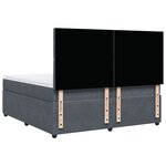 vidaXL Sommier à lattes de lit et matelas Gris foncé 200x200cm Velours