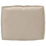 vidaXL Coussin de palette pour dossier Taupe 50x40x12 cm Tissu Oxford