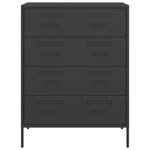 vidaXL Buffet noir 68x39x89 cm acier