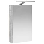 vidaXL Armoire Miroir de Salle de Bain Gris Sonoma 30 x 10 5 x 50 cm