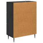 vidaXL Armoire à tiroirs Noir 66 x 34 5 x 89 5 cm Bois d'ingénierie