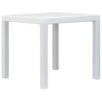 vidaXL Ensemble à manger d'extérieur 5Pièces Plastique Blanc Aspect rotin