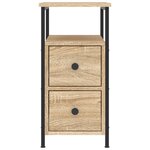 vidaXL Tables de chevet 2 Pièces chêne sonoma 30x60x60 cm bois ingénierie