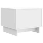 vidaXL Table basse Blanc brillant 49 x 50 x 40 cm Bois d'ingénierie