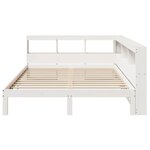 vidaXL Lit bibliothèque sans matelas blanc 140x190 cm bois pin massif
