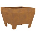 Braise de feu vidaXL Carré 50x50x30 cm en acier anti-intempéries