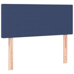 vidaXL Sommier à lattes de lit avec matelas et LED Bleu 90x190cm Tissu