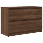 vidaXL Meuble TV chêne marron 80x35x54 cm bois d'ingénierie