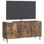 vidaXL Meuble TV Chêne fumé 99 x 34 5 x 50 cm Bois d'ingénierie