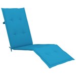 vidaXL Coussin de chaise de terrasse bleu (75+105)x50x4 cm