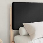 vidaXL Cadre de lit avec tête de lit rembourrée Noir 120 x 190 cm