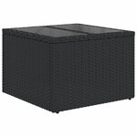 vidaXL Salon de jardin 11 Pièces avec coussins noir résine tressée