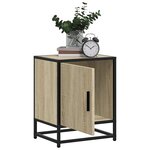 vidaXL Table de chevet chêne sonoma 40x31x50cm bois d'ingénierie métal