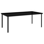 vidaXL Ensemble de salle à manger de jardin et coussins 9 Pièces Gris