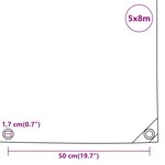 vidaXL Bâche anthracite 5x8 m 650 g/m²