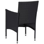 vidaXL Chaises de jardin lot de 2 Résine tressée Noir