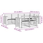 vidaXL Ensemble de canapés d'extérieur 7 pc Naturel Polyester