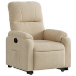 vidaXL Fauteuil inclinable crème tissu microfibre