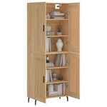vidaXL Buffet haut Chêne sonoma 69 5x34x180 cm Bois d'ingénierie