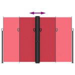 vidaXL Auvent latéral rétractable rouge 220x600 cm