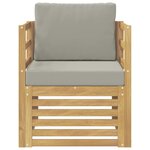 vidaXL Canapé d’extérieur Polyester Blanc et gris clair