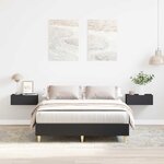 vidaXL Cadre de lit sans matelas noir 120x190 cm bois d'ingénierie