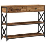 vidaXL Table Console avec tiroir Bois ancien 100 x 28 x 75 cm