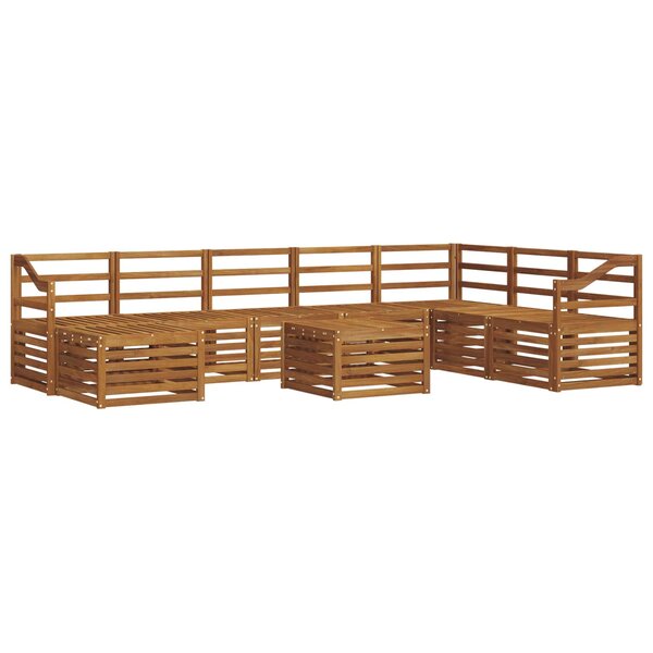 vidaXL Ensemble de canapés d'extérieur 9 pc Naturel