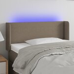 vidaXL Tête de lit à LED Taupe 83x16x78/88 cm Tissu