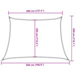 vidaXL Voile d'ombrage 160 g/m² Noir 4/5x3 m PEHD
