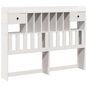 vidaXL Tête de lit avec rangement blanc 140 cm bois massif de pin