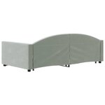 vidaXL Lit de jour avec lit gigogne gris clair 100x200 cm velours