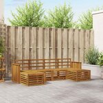 vidaXL Ensemble de canapés d'extérieur 6 pc Naturel