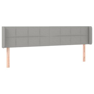vidaXL Tête de lit avec oreilles Gris clair 183x16x78/88 cm Tissu