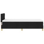 vidaXL Lit de box spring avec matelas & LED noir 90x190 cm tissu