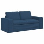 vidaXL Canapé 2 Pièces Bleu 182 x 80 x 82 cm tissu
