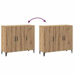 vidaXL Buffet chêne artisanal 90x34x80 cm bois d'ingénierie