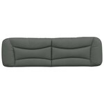vidaXL Coussin de tête de lit Hvar gris foncé 183 cm tissu