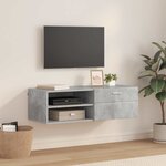 vidaXL Meuble TV Blanc brillant 100.5 x 39 x 30 cm Bois d'ingénierie