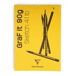 Bloc collé GraFit A4 90g 80 feuilles blanc CLAIREFONTAINE