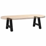 vidaXL Pieds de table basse en forme de A  2 pièces  noir  40 x (30-31) cm  acier