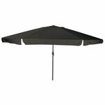 vidaXL Parasol de jardin Noir 395 x 395 x 245 cm Polyester et Acier