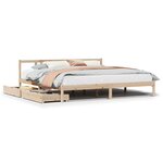 vidaXL Cadre de lit sans matelas 200x200 cm bois massif de pin