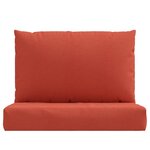 vidaXL Coussins de palette lot de 2 rouge mélangé tissu