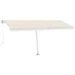 vidaXL Auvent manuel rétractable sur pied 500x300 cm Crème