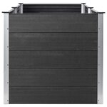 vidaXL Lit surélevé de jardin 250x50x91 cm WPC Gris