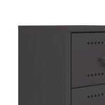 vidaXL Table de chevet noir 36x39x60 5 cm acier